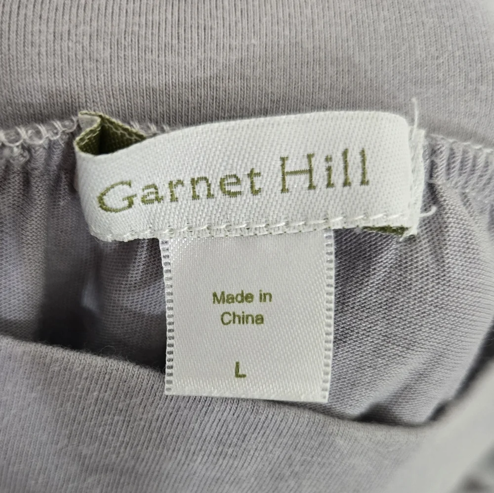 Garnet Hill Light Gray Flowing Maxi Skirt w/Pockets Boho Prairie Cottagecore, L - Picture 6 of 7